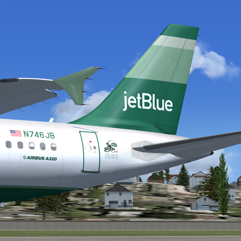 JetBlue Airways (NY Jets Livery) A320-200 N746JB, JetBlue A…